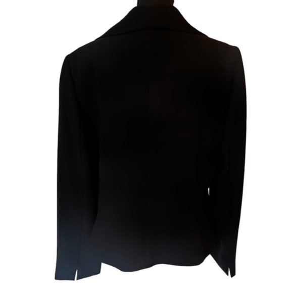 Tahari ASL women's Ruffle Collar Blazer blazer size 16 black - Picture 4 of 5